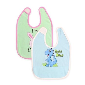Kidbea Baby Bib for Feeding & Weaning Babies & Toddlers, Washable & Reusable, Non Messy Easy Cleaning