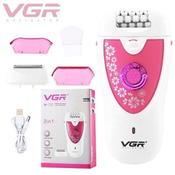 VGR V-722 Cordless Professional 2-in-1 Women Epilator & Shaver