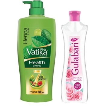 Dabur Vatika Health Shampoo, with Henna & Amla for Problem Free Hair