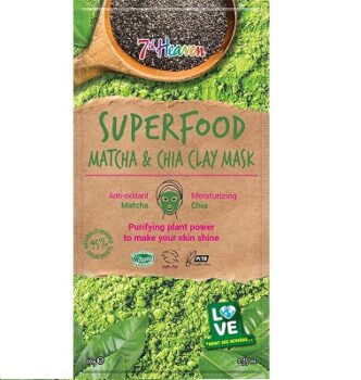 7th Heaven Superfood Matcha & Chia Seeds Clay Face Mask