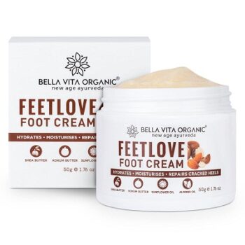 Bella Vita Organic Feet Love Foot Cream Softens Hydrates Rough Dry Feet