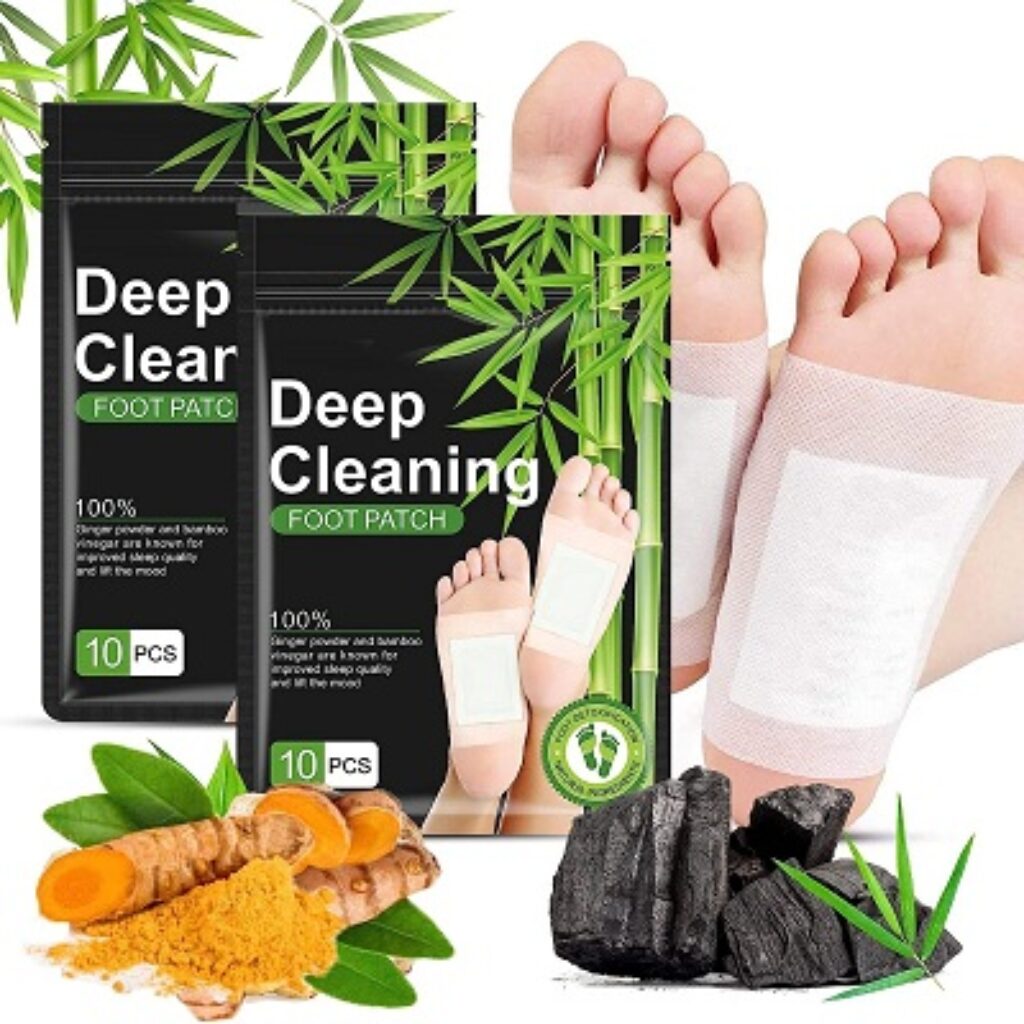 Deep Cleansing Foot Patch, Natural Bamboo Vinegar Ginger Powder Foot Pad for Foot Care