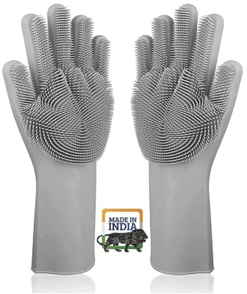 VXI silicone Hand Gloves for dish washing kitchen Bathroom Car cleaning