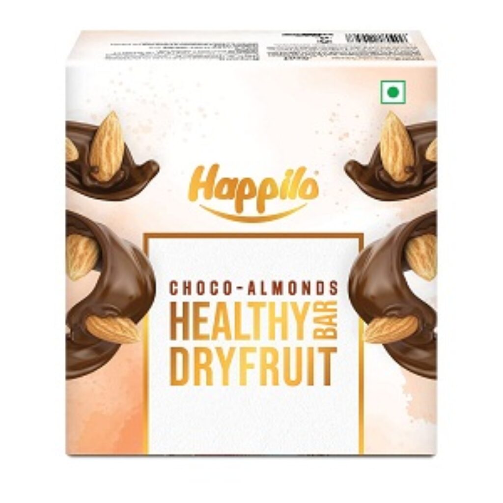 Happilo Choco Almonds Healthy Dry Fruit Energy Bar Pack of 6