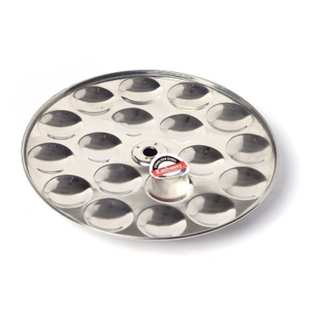 Embassy Stainless Steel Mini Idli Plate, 1-Piece, 18 Idlis/Plate