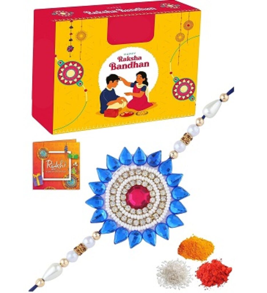 Indian Karigar Rakhi for Brother Combo