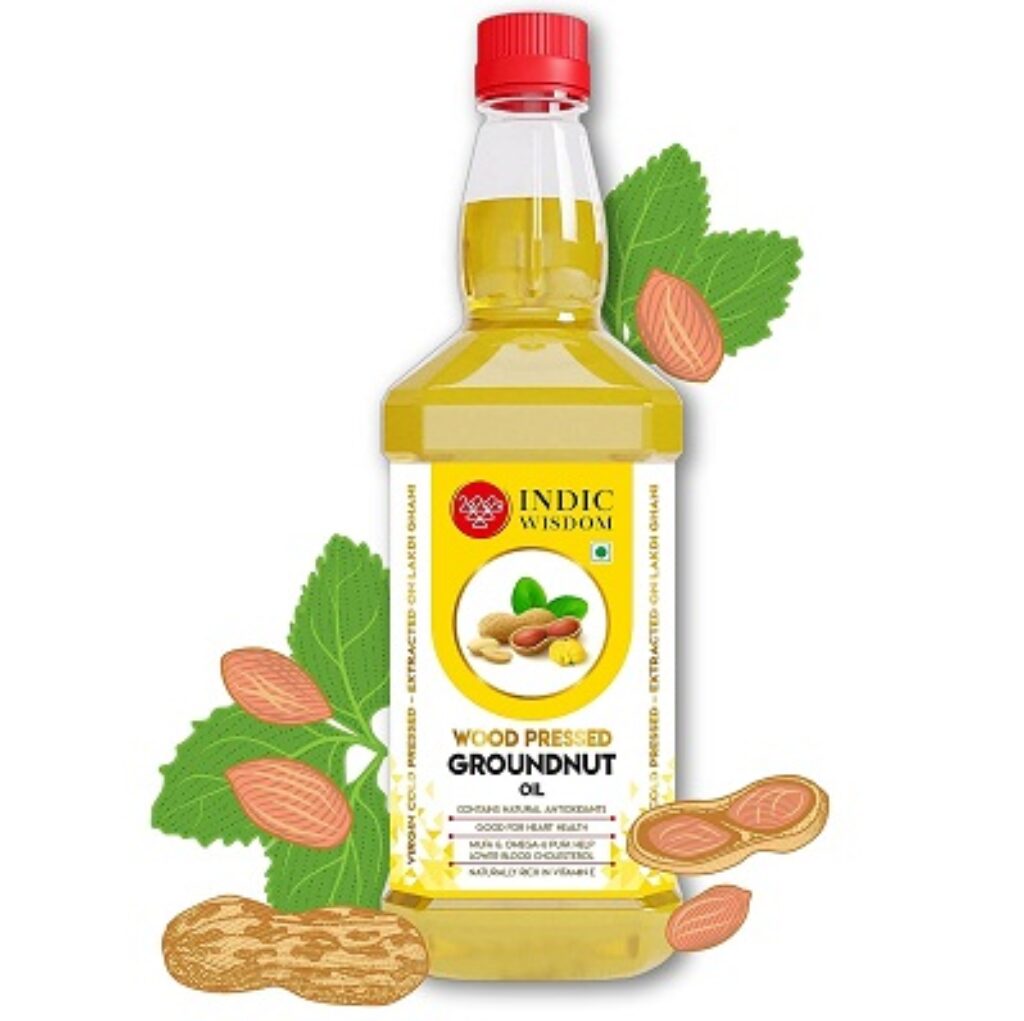 IndicWisdom Wood Pressed Groundnut Oil 1 Liter