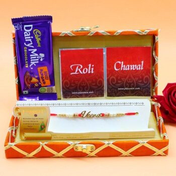 Jaipur Ace Rakhi, Chocolate,Decorative Cash Box Combo Pack