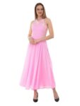 Karmic Vision Women's Crepe Empire Waist Maxi Dress