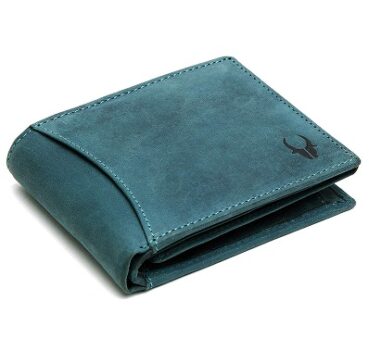 WildHorn Blue Leather Wallet for Men