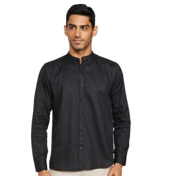Luxrio Shirt for Men Casual Slim Fit Solid Cotton Twill Blend