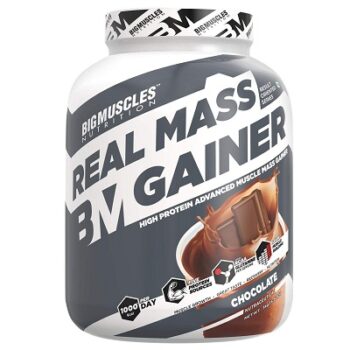Bigmuscles Nutrition Real Mass Gainer [3Kg, Chocolate]