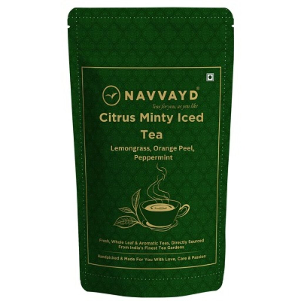 Navvayd Citrus Mint Tea (50 Gm, 25 Cups), with Real Orange Peel