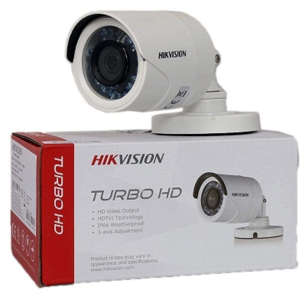 HIKVISION 2MP Eco HD 1080P Night Vision Bullet Outdoor Wired CCTV Camera for 2MP & Above DVRs, White