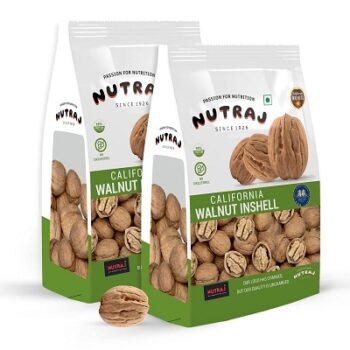 Nutraj 100% Pure Premium Raw California Inshell Walnuts