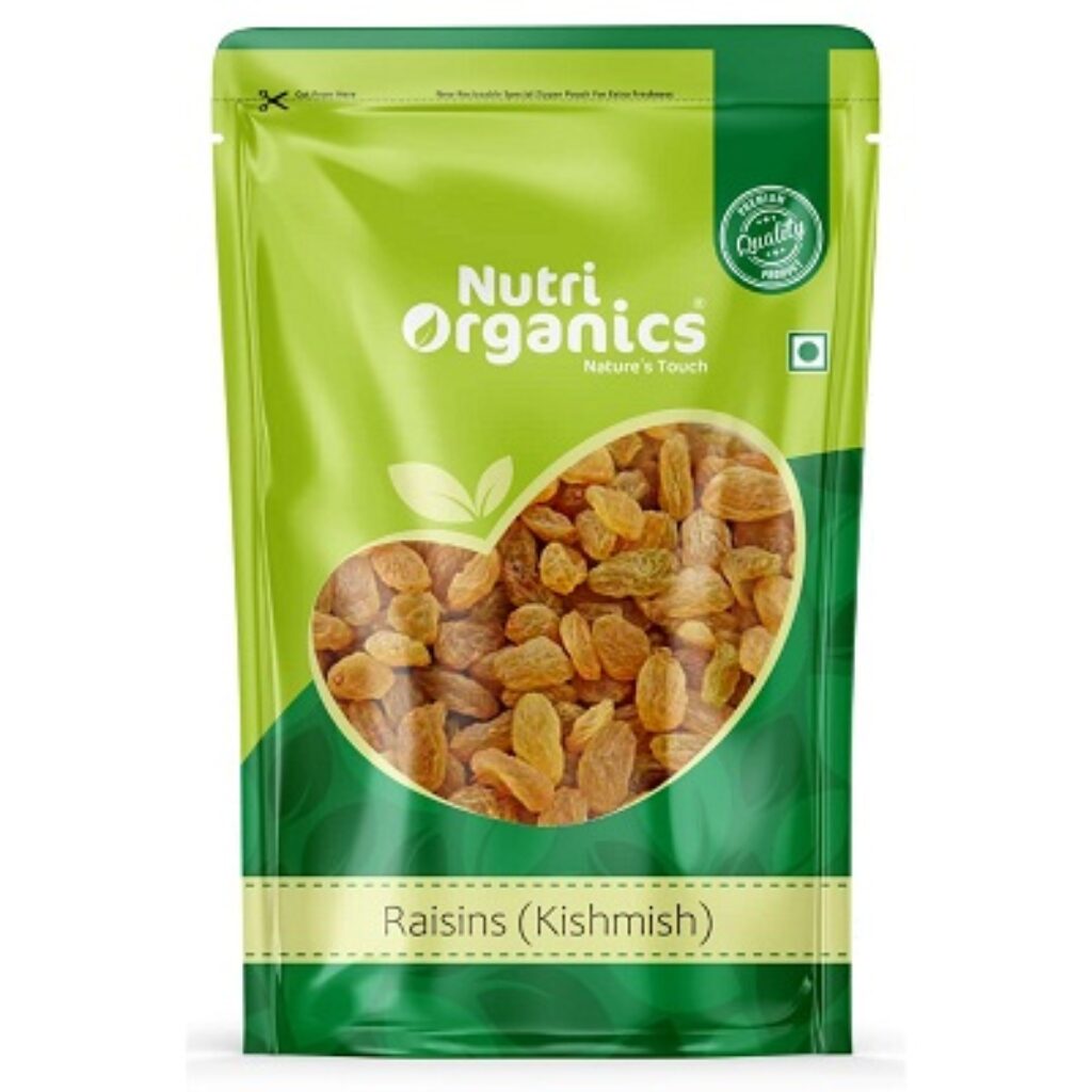 NutriOrganics Dry Fruits Premium Seedless Kishmish