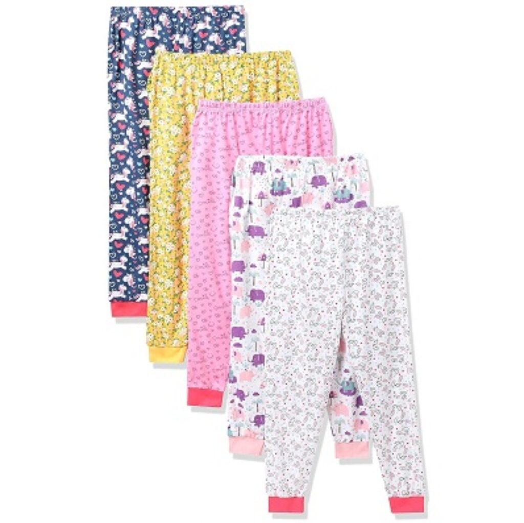 MINITATU Girl's Cotton Heart Printed Pajama Bottom