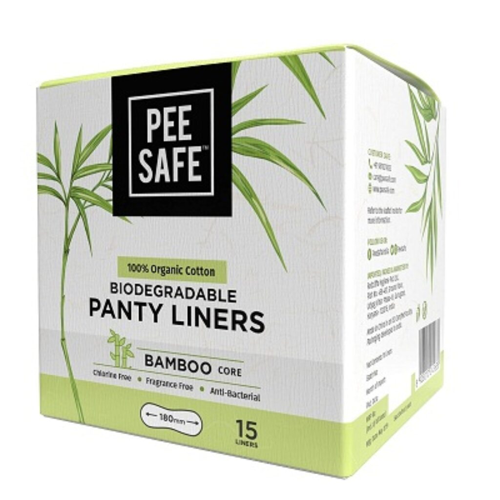 PEESAFE Organic Cotton, Biodegradable Panty Liners