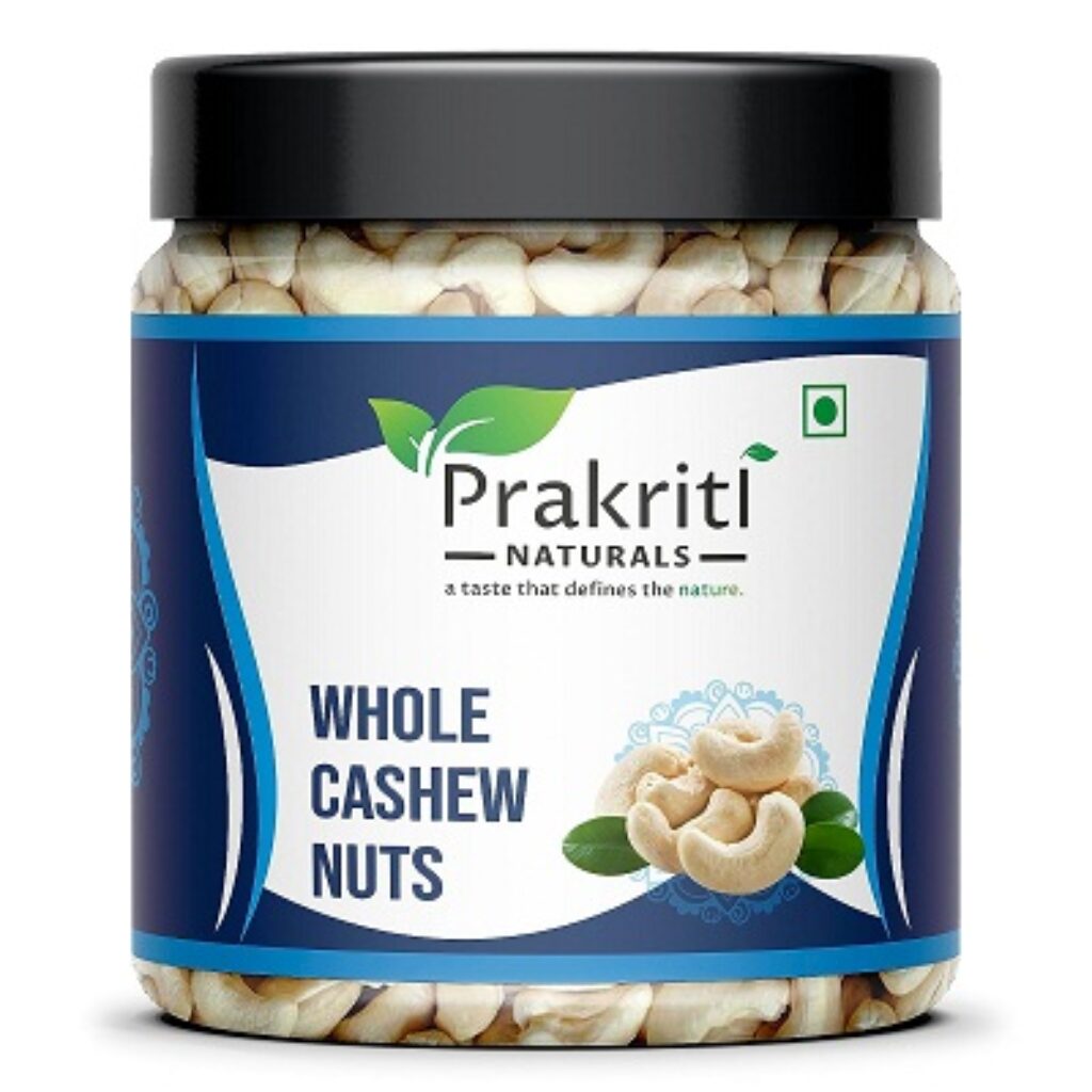 Prakriti Naturals 100% Natural & Crunchy Premium Whole Cashews