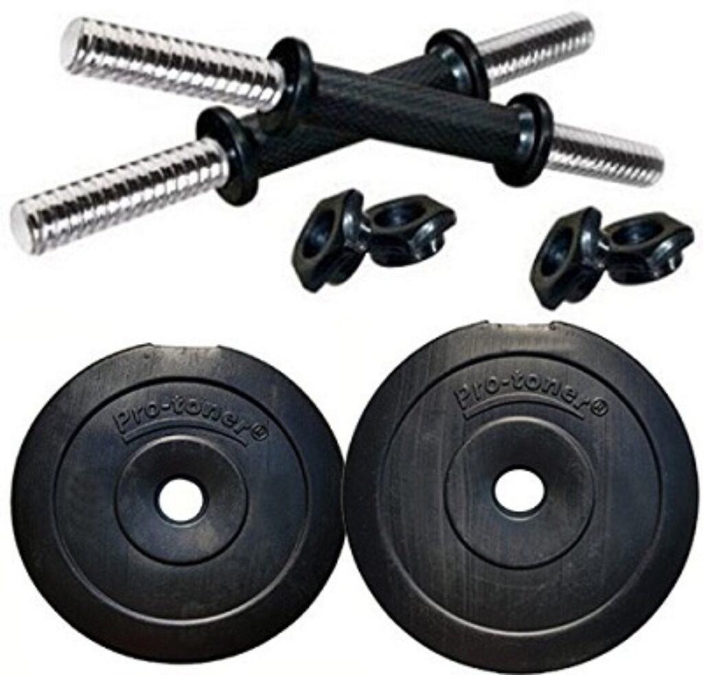 Protoner 24kg Adjustable Dumbbells with Gloves and Hand Gripper