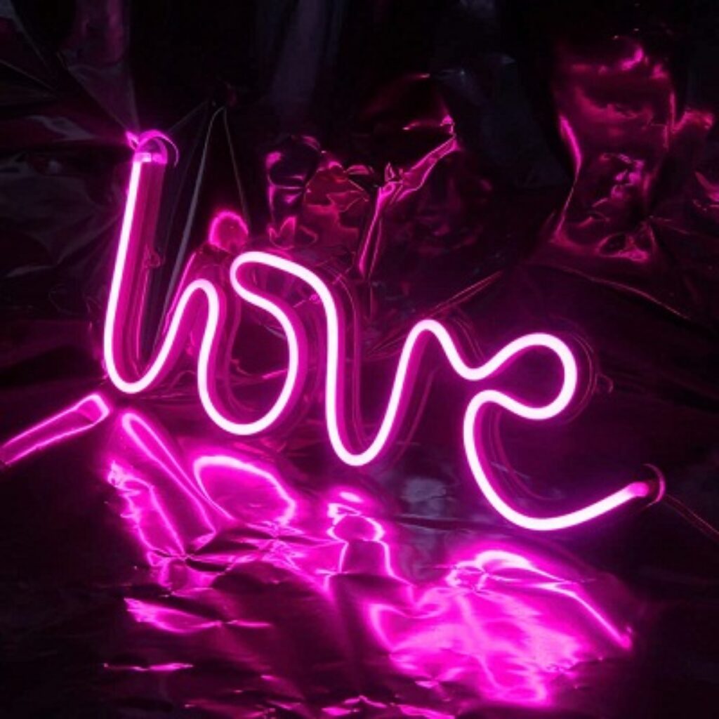 Quace Love Neon Signs Light LED Neon Art Decorative Lights