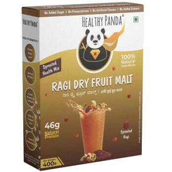 HEALTHY PANDA Organic Sprouted Ragi Dry fruit Malt 400 G