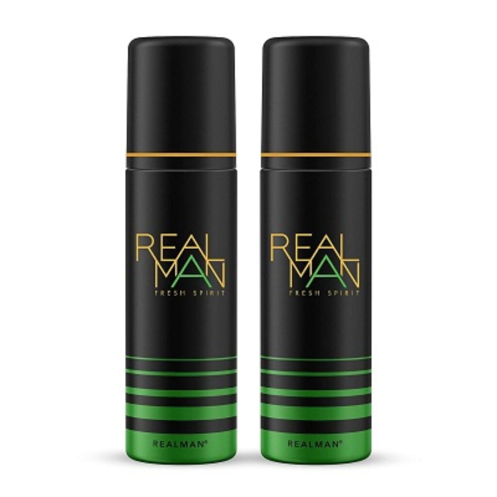 REALMAN Deodorant for Men, 400ml (Pack of 2) - Sprit