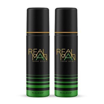 REALMAN Deodorant for Men, 400ml (Pack of 2) - Sprit