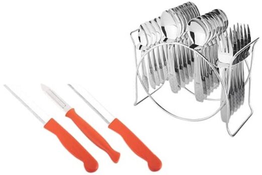 Ritu Knife Set with Peeler and Cutlery Set of 24 pcs Combo