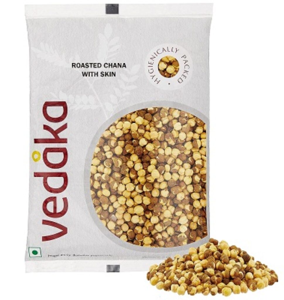 Amazon Brand - Vedaka Roasted Chana, Whole With Skin, 500 g