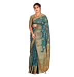 PEACEFUL Women & Girls Woven Kanjivaram Jacquard Saree