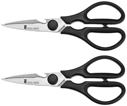 Amazon Brand - Solimo Premium High-Carbon Stainless Steel Detachable Kitchen Scissors Set,