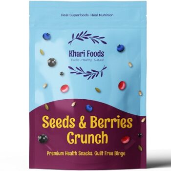 Khari Foods Roasted Seeds & Berries Crunch, High Fibre, Healthy Snacks