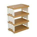 ARISTO VITTORA Shoe Rack 4 Layer Plastic Rack for Kitchen, Offices