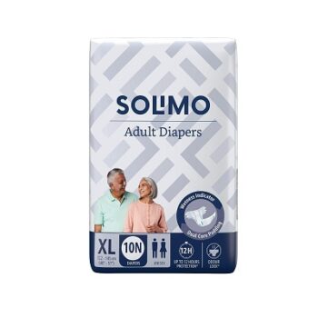 Amazon Brand - Solimo Adult Diapers Tape Style- XL, Pack of 10