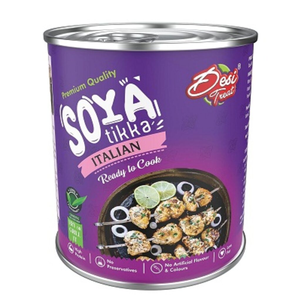 Desi Treat Soya Tikka with Italian Herbs (Ready to Cook), 800g