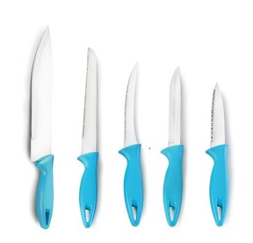 Crystal Stainless Steel Knife Set, Multicolour