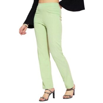 Selvia Women's Knitted Lycra Straight Trouser