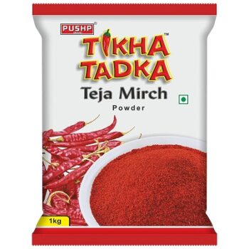 Pushp Brand Chilli Powder Spicy Red Chilli Powde (Tikha Tadka) (1 KG)