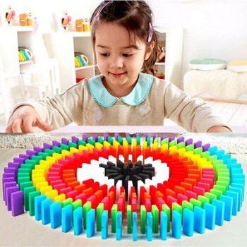 Toy Imagine™ 120 pcs Colorful Wooden Domino Block Set