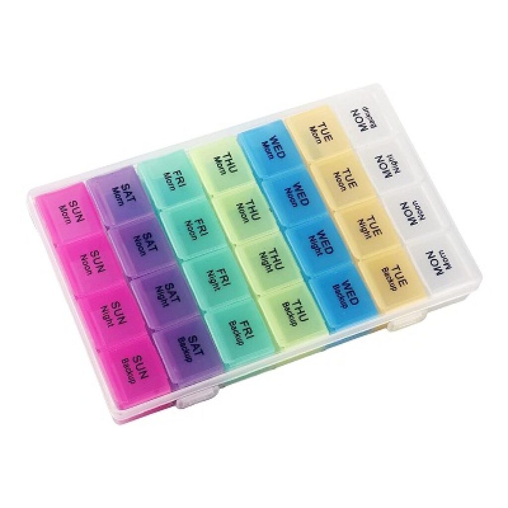 Trezop Pill Medicine Organizer Reminder Storage Box 7-Day Medicine planner Pill Organizer