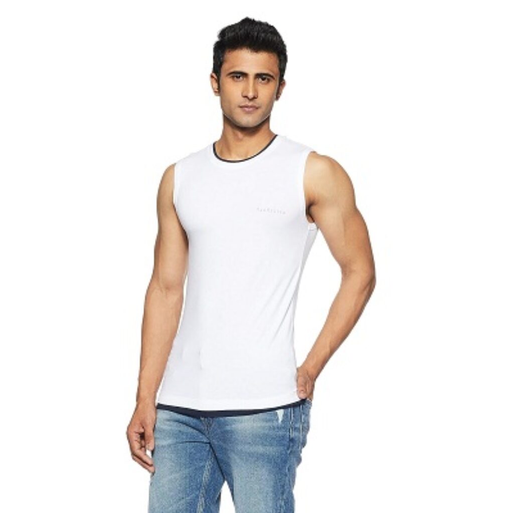 Van Heusen Athleisure Men Gym Vest - Cotton Elastane