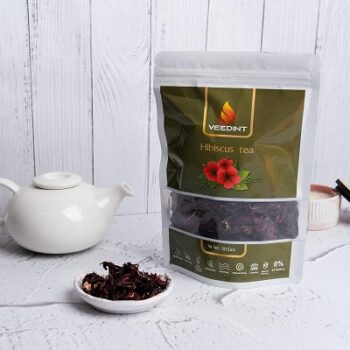 VeeDint Hibiscus Green Tea with Black tea & Rose Patels