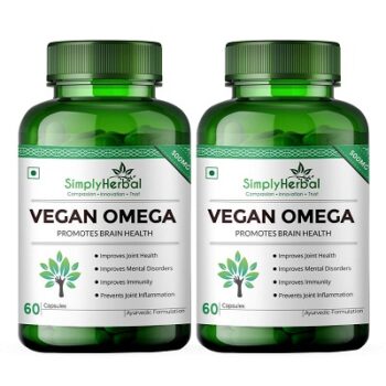 Simply Herbal Vegan Omega 3 Capsules For Men & Women With Omega 3 Supplement Extract