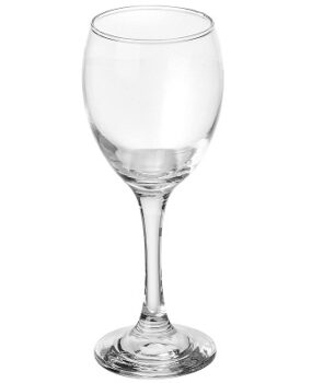 Solimo Wine Glass 245ml, Set of 6, Transparent