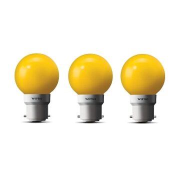 wipro 0.5W Led Lamp, Pack of 3, (N10003), B22