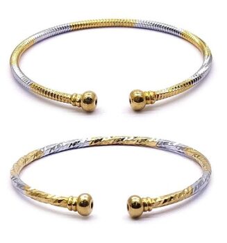 YouBella Jewellery for women Silver and Gold Adjustable Bracelet Combo