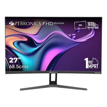 Zebronics 27 inch Curved (1500R) 165Hz Gaming Monitor