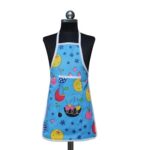 GLUN® Printed Kid Apron with 1 Front Pocket Pocket Type Z Blu Color Pack of 1