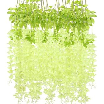 Artificial Wisteria Hanging Flowers,6 Pack Artificial Wisteria